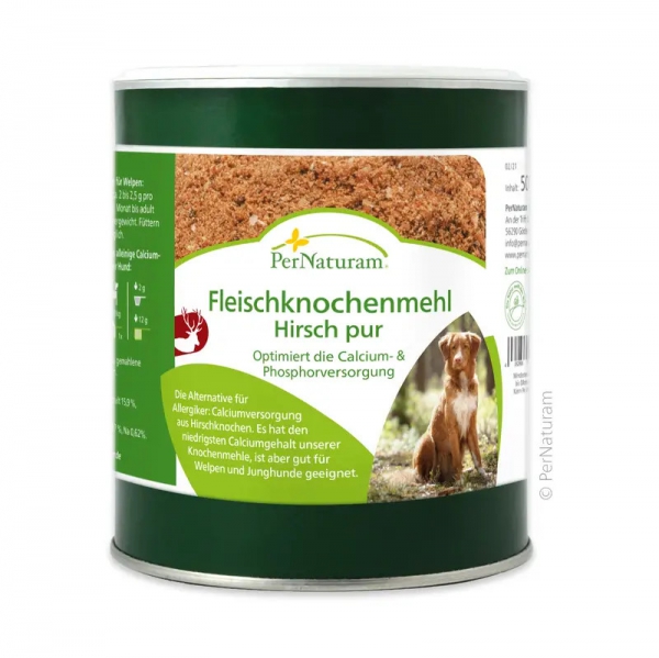PerNaturam® Fleischknochenmehl Hirsch pur